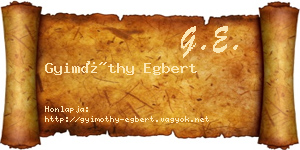 Gyimóthy Egbert névjegykártya